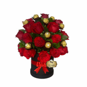 🌹🍫 Caja de Rosas Rojas con Ferrero Rocher – Las Palmas Floristería Bogotá 🍫🌹
Un detalle que enamora a primera vista.