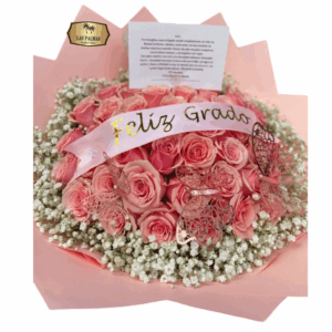 Bouquet de Rosas "Feliz Grado" – Las Palmas Floristería Bogotá