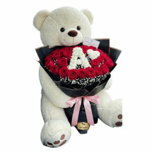 🧸🌹 Oso Gigante con Bouquet Personalizado – Las Palmas Floristería Bogotá 🌹🧸
El regalo ideal para sorprender, enamorar y dejar huella.
