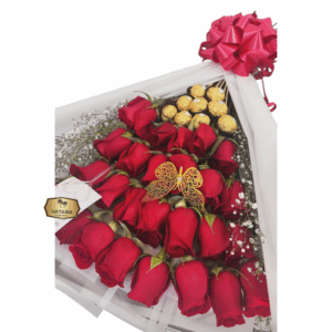 🌹 Ramo de Rosas Rojas con Chocolates Ferrero – Las Palmas Floristería Bogotá | Entrega a Domicilio en Bogotá