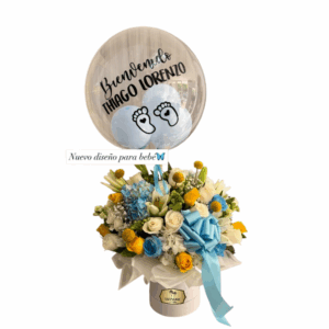 👶💙 Arreglo de Bienvenida para Bebé – Las Palmas Floristería Bogotá | “Bienvenido