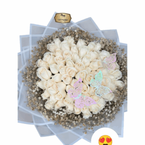 Ramo de Rosas Blancas en Bogotá – Las Palmas Floristería