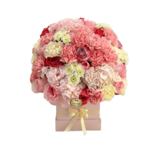 🌸 Arreglo Floral Premium en Caja Rosa | Floristería Las Palmas Bogotá y Cali
