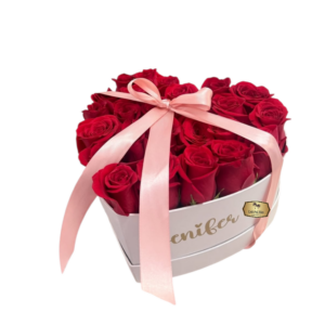 ❤️ Caja Corazón de Rosas Rojas a Domicilio | Floristería Las Palmas Bogotá y Cali