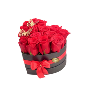 Caja Corazón con Rosas Rojas Premium | Floristería Las Palmas Bogotá y Cali