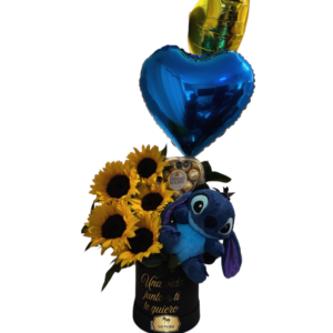 Arreglo con Girasoles, Globo, Peluche y Chocolates | Sorpresa Completa Bogotá