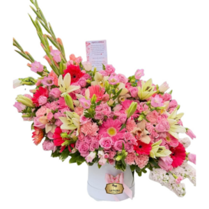 Arreglo Floral Exclusivo con Lirios, Gerberas y Rosas | Caja Premium Bogotá
